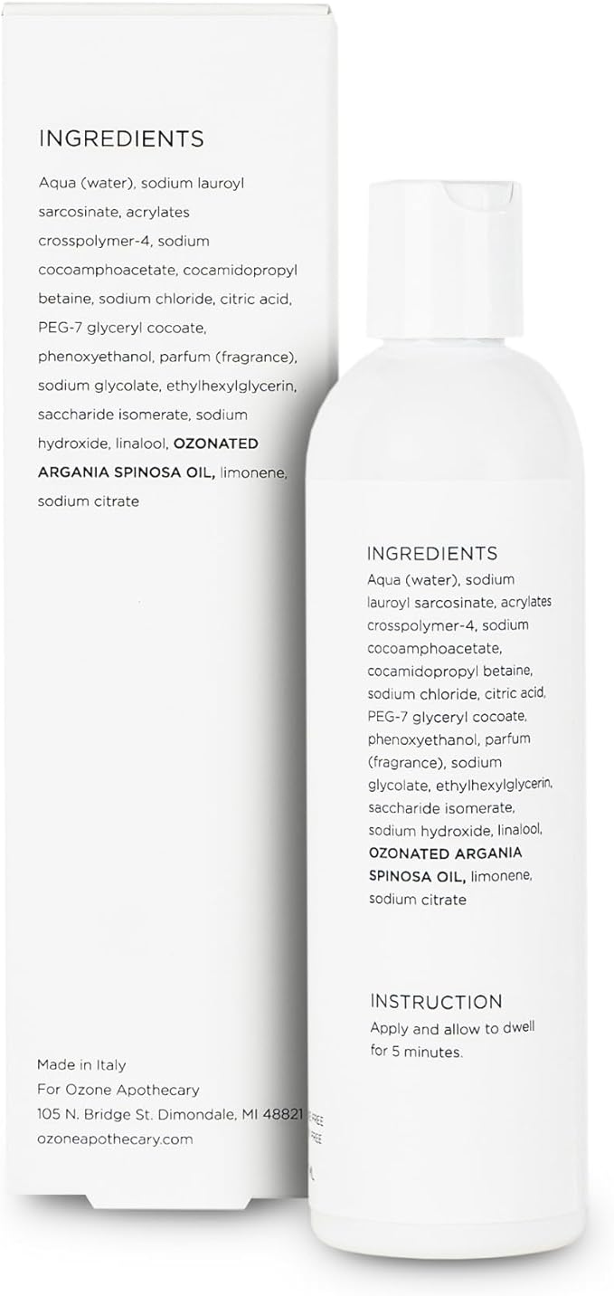 Pet Ozone Shampoo | Ozone Infused Argan Oil Pet Shampoo | Natural Cleanser for Animal Skin and Fur | Ozonated Wash for Dogs & Cats