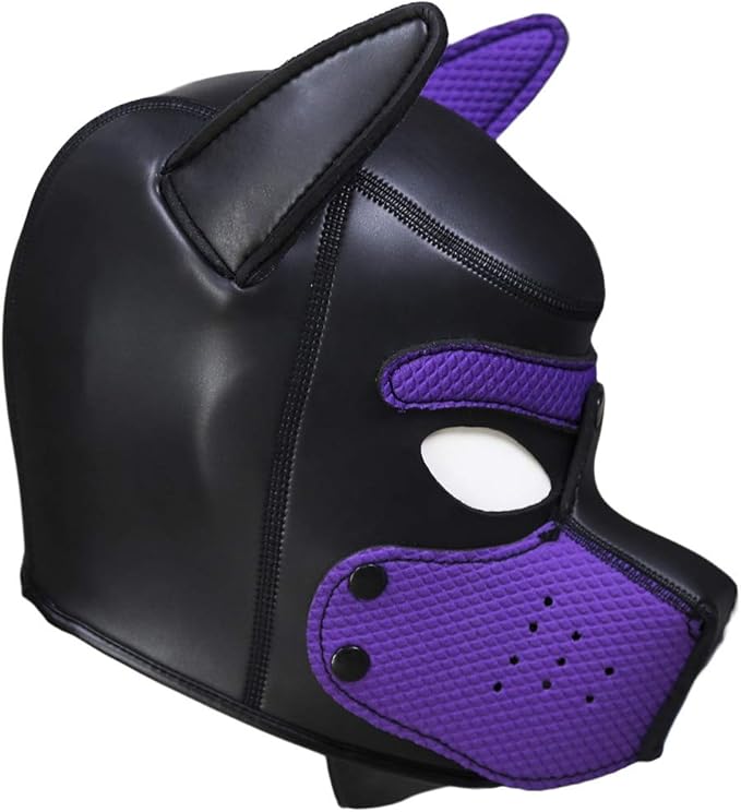 Neoprene Puppy Hood Camo Full Face Mask Cosplay Costume Dog Head Masks
