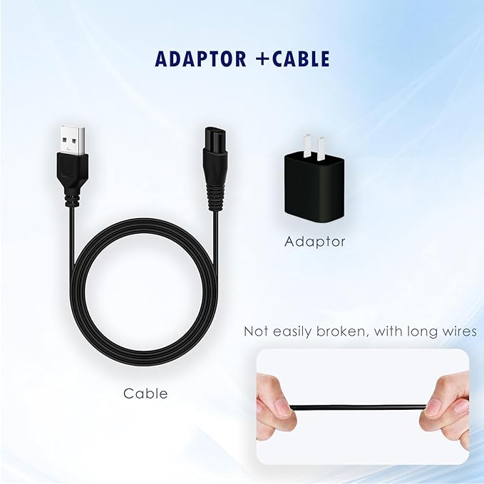 Charger for Oneisall Low Noise Cordless Dog Clippers,Charger Cord and Power Adapter Replacement Compatible with Oneisall Dog Grooming Shaver