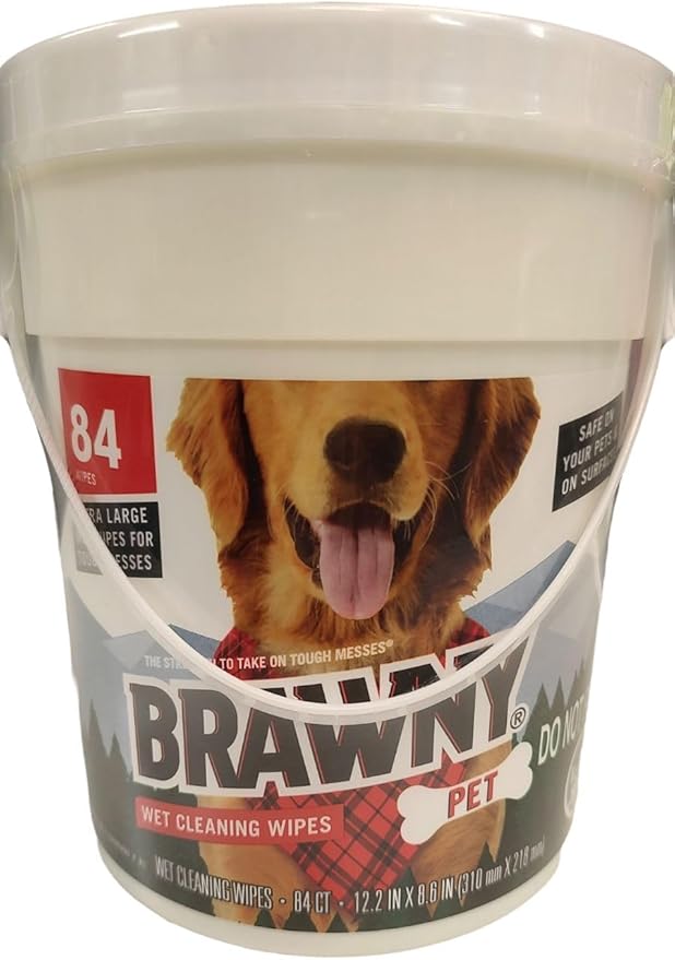 Brawny Pet Wet Cleaning Wipes, white