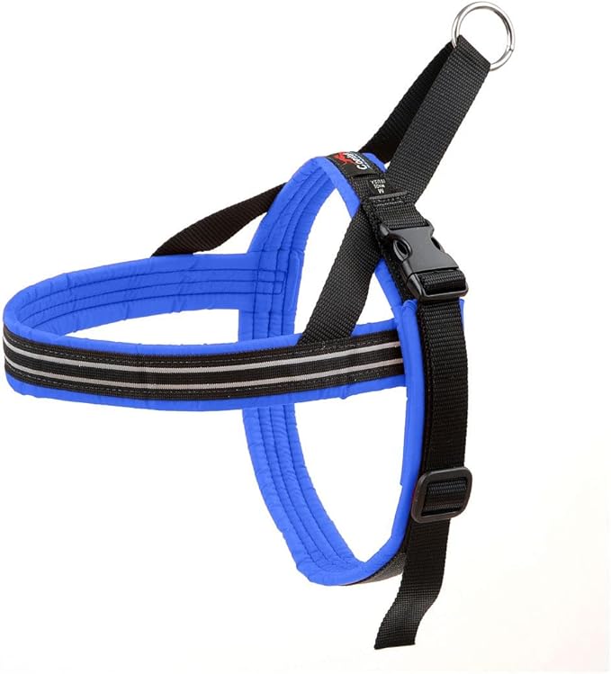 ComfortFlex Sport Harness - American Made No Pull Dog Harness Medium Sized Dog - Lightweight, Padded, Reflective No Rub Harness for Walking, Running and Control - Medium, Blue Jay
