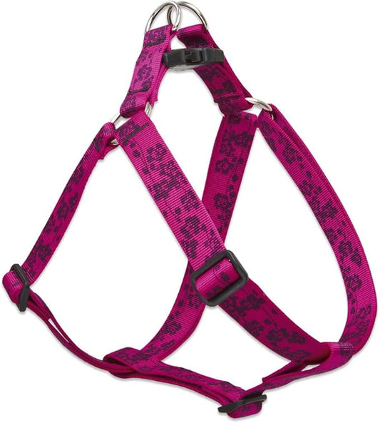 LupinePet Originals 1" Plum Blossom 19-28" Step In Harness for Medium Dogs