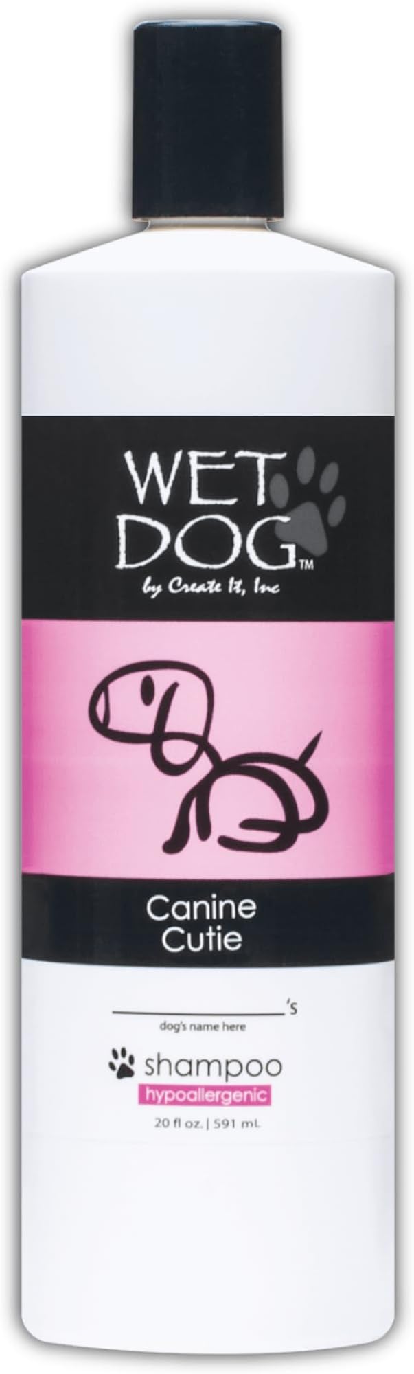 Wet Dog Canine Cutie All-Natural Organic Oatmeal Sensitive Skin Shampoo for Dogs and Pets, Moisturizing, Detangling, Deshedding, Hypoallergenic