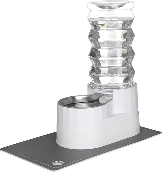 RIZZARI Automatic 9L Raised Pet Waterer,100% BPA-Free, Gravity Stainless Steel Water Dispenser for Cats and Small and Medium-Sized Dogs