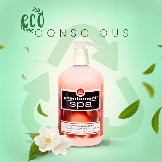 Best Shot Scentament Spa Puppy Conditioner, pH Balanced and Hypoallergenic Skin Care Product for Any Dog, Cat, Puppy, or Kitten, Mandarin Jasmine Honey, 16 Oz