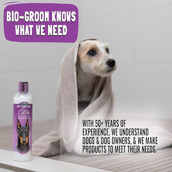 Bio-Groom Silk Creme Rinse Dog Conditioner - Conditioner for Dogs, Puppy Conditioner, Dog Conditioner Detangler, Dog Hair Conditioner - 12 Fl Oz 1-Pack