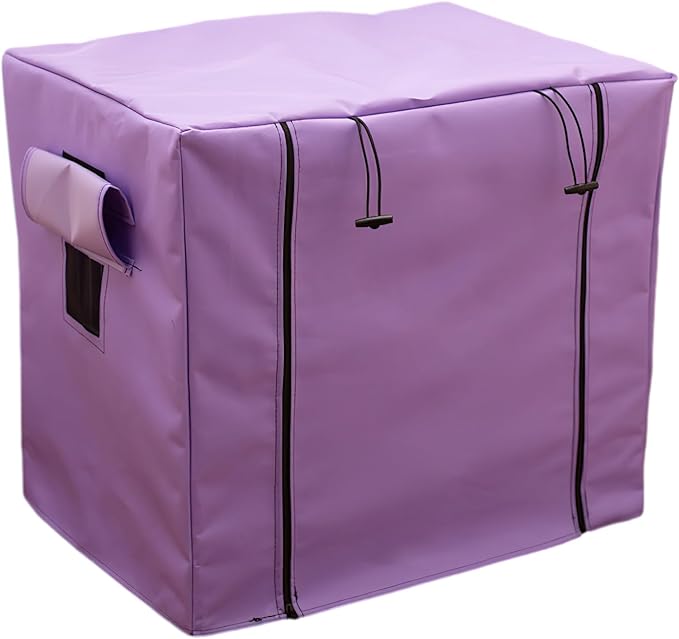 Dog Crate Cover Waterpoof Purple Pet Kennel Covers for Puppy Cat Indoor Outdoor Fit for 1 Door Wire Crate, 23.62x15.75x15.75 Inch