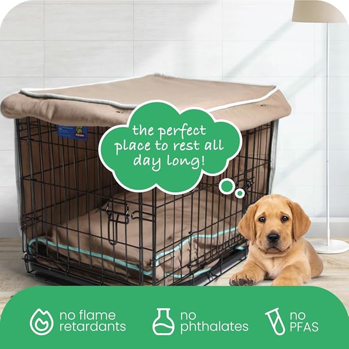 Molly Mutt Wild Horses Dog Crate Cover, 100% Cotton Canvas Cover with 2 Roll-Up Panels, Ideal for Dog or Cat Crate, Durable, Washable, and Free of Harmful Chemicals, 36" x 23" x 25"