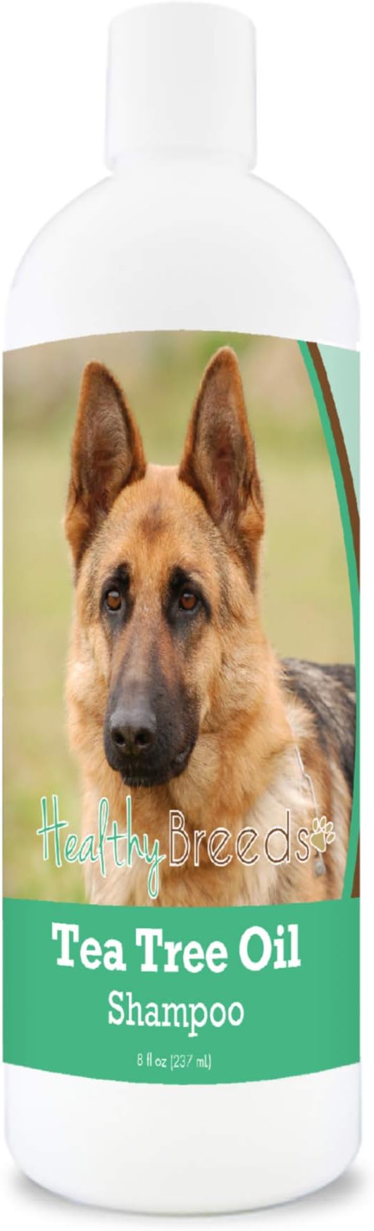 Healthy Breeds German Shepherd Tea Tree Oil Shampoo – Formulated for Dry, Irritated Skin – Reduce Dandruff – Wintergreen Scent – 8 oz
