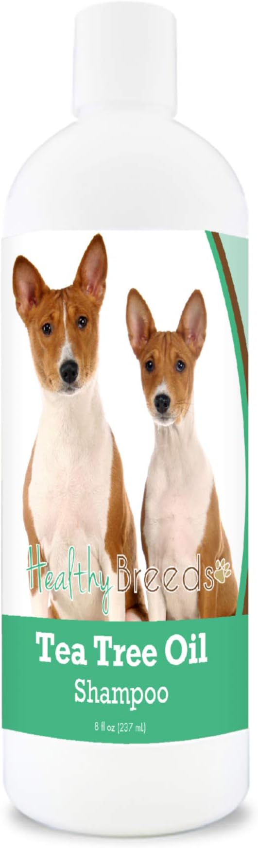 Healthy Breeds Basenji Tea Tree Oil Shampoo – Formulated for Dry, Irritated Skin – Reduce Dandruff – Wintergreen Scent – 8 oz