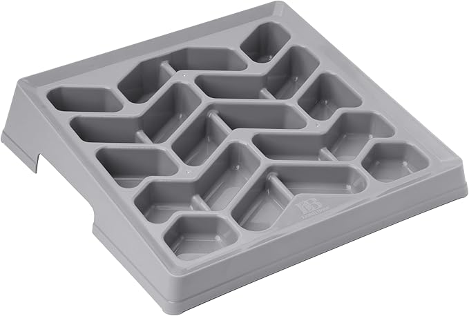 Leash Boss Tilted Slow Feeder Dog Bowl – Slow Feed Bowl for Flat-Faced, French Bulldogs, Pugs, Boston Terriers