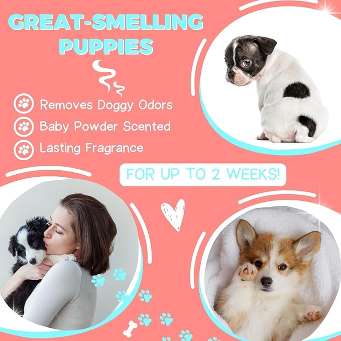 Alpha Dog Series Natural Puppy Shampoo and Conditioner Tear Free with Aloe Vera, pH-Balanced Shampoo for Puppies, Tearless Dog Shampoo and Conditioner, Puppy Wash Sensitive Skin 26.4 Oz (Pack of 2)