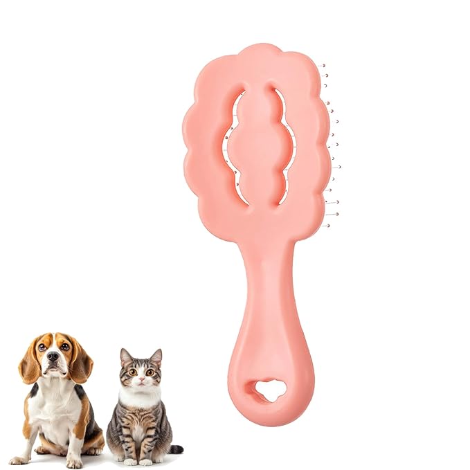 Cloud Shape Small Dog Grooming Brush - Soft Pin Brush for Gentle Detangling & Massage Puppy Hair Comb for Maltese, Shih Tzus, Yorkies, and Puppies, Pink