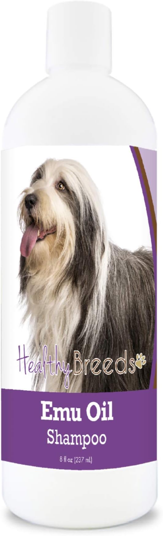 Healthy Breeds Bearded Collie Emu Oil Shampoo - Gentle Cleanser That Provides Soothing Relief of Inflammation While Restoring Moisture Balance - Fruity Scent - 8 oz