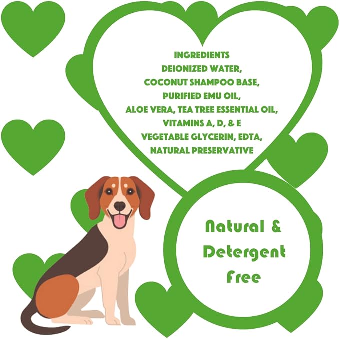 Natural Dog Shampoo with Pump, Tea Tree Relief, 1 Gallon