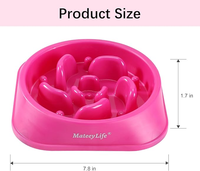 MateeyLife Slow Feeder Dog Bowls, Anti-Choking Puzzle Dog Food Bowls, Anti-Slip Interactive Feeding Slow Down Eating, Bloat Stop Maze Dishes for Medium Large Breeds Purple