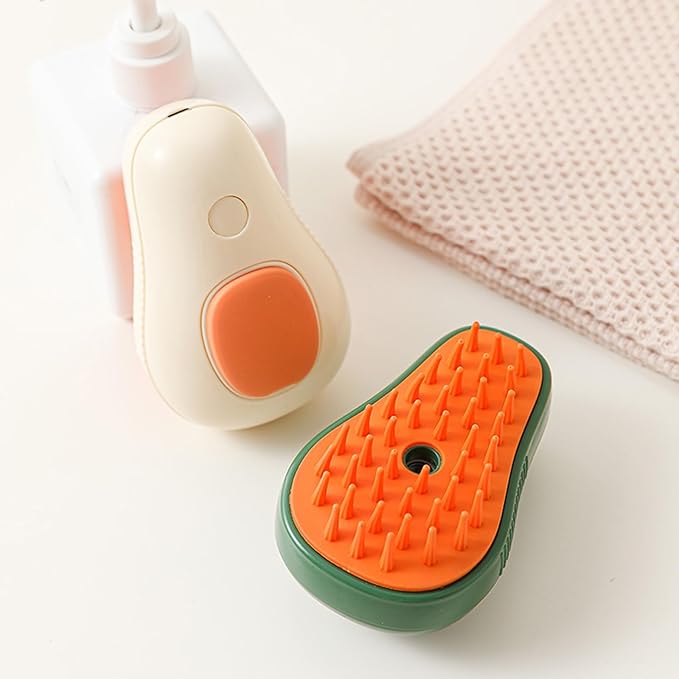 Cat Steam Brush,Self Cleaning Steam Brush for Cats Dogs, 3 In1 Steamy Brush for Pets Steamer Brush, Pet Brush for Removing Tangled and Loosse Hair (Beige)