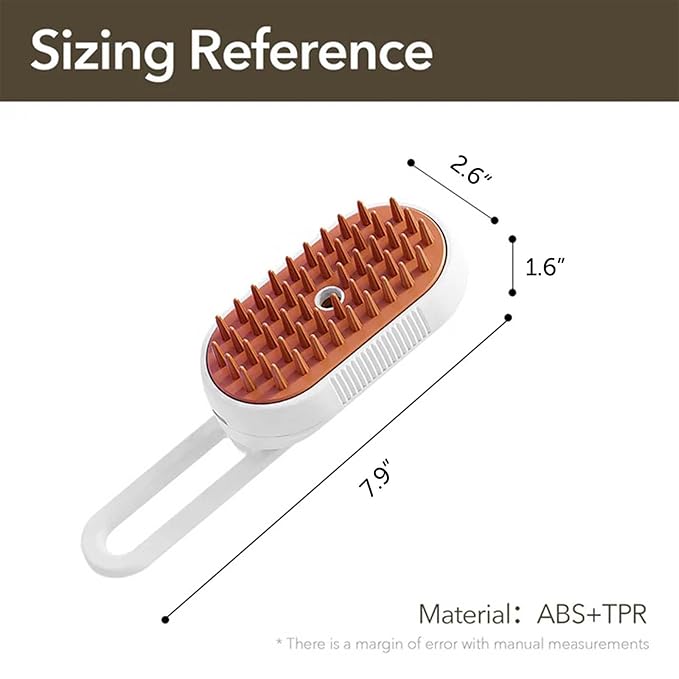 Cat Steam Brush for Shedding, Steam Brush for Indoor Cats, Water Brush, Cat Spray Mist Massaging Brush, Pet Hair Removal Brush, Suitable for Cats, Dogs and Rabbits, Cat Cleaning Brush