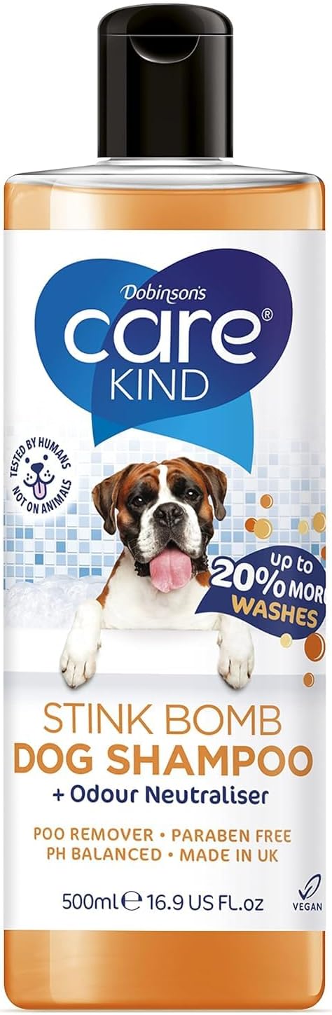 Stink Bomb Shampoo pet Shampoo with Odour neutraliser, Fox Poo Shampoo for Dogs with Dog Perfume, Dog Shampoo for Sensitive Skin & Dog Grooming Puppy