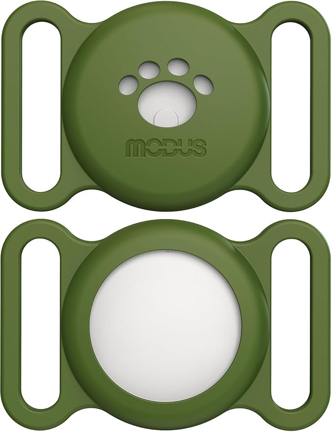 MODUS GPS Tracker Dog Collar Holder, Mini GPS Cat Dog Tracker Case, Real-Time Location Pet Tracking Smart Tracker (iOS Only), No Monthly Fee Cat Collar Holder(Locator Included)