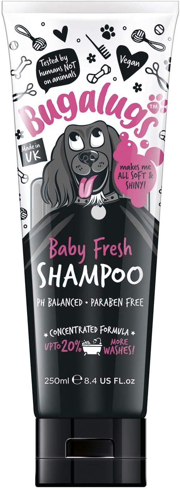 Baby Fresh Dog Shampoo 250ml Dog Grooming Shampoo Products for Smelly Dogs with Baby Powder Scent, Best Puppy Shampoo Baby Fresh, Shampoo Conditioner, Vegan pet Shampoo Professional (250ml)