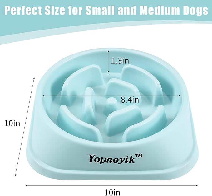 Slow Feeder Dog Bowls for Healthy Eating, Non-Slip and Anti-Choking Design, Reduces Bloating & Overeating for Large Dogs, Easy to Clean