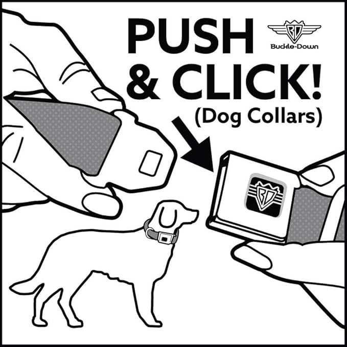 Buckle-Down Seatbelt Buckle Dog Collar - Dug 3-Poses/SQUIRREL! Brown/Yellow/White - 1.5" Wide - Fits 13-18" Neck - Small