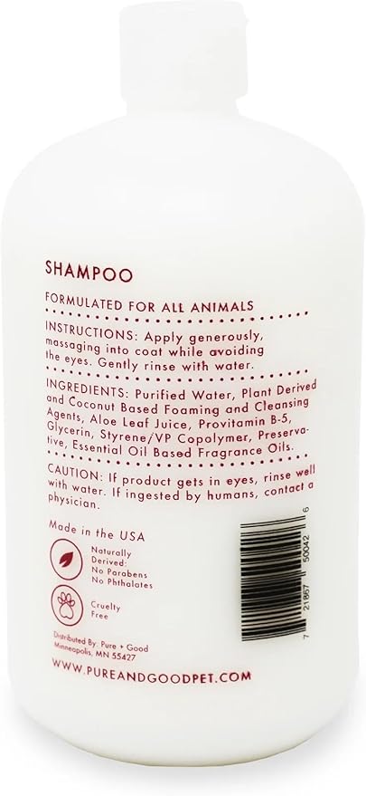 Sandalwood and Coconut Shampoo, Warm and Mellow Sandalwood with Coastal Coconuts, Formulated for All Pets, Gentle and Cleansing, Made in The USA, Cruelty Free,16 fl oz