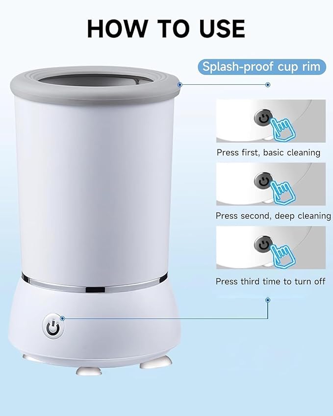 Automatic Dog Paw Cleaner for Dogs，Electric Dog Foot Paw Washer Cup and Massager，2 Speeds for Thorough Cleaning and USB Rechargeable,Pet Paw Feet Cleaner for Small Medium Dogs Cats（Blue）