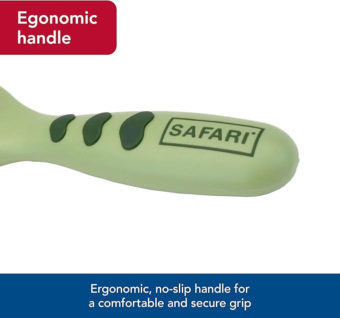 Coastal Pet Safari Wire Brush with Plastic Handle - Grooming Brush for Short and Long Pet Hair - No-Slip Handle - Compatible with Safari Tools - 8.5" x 2.06"