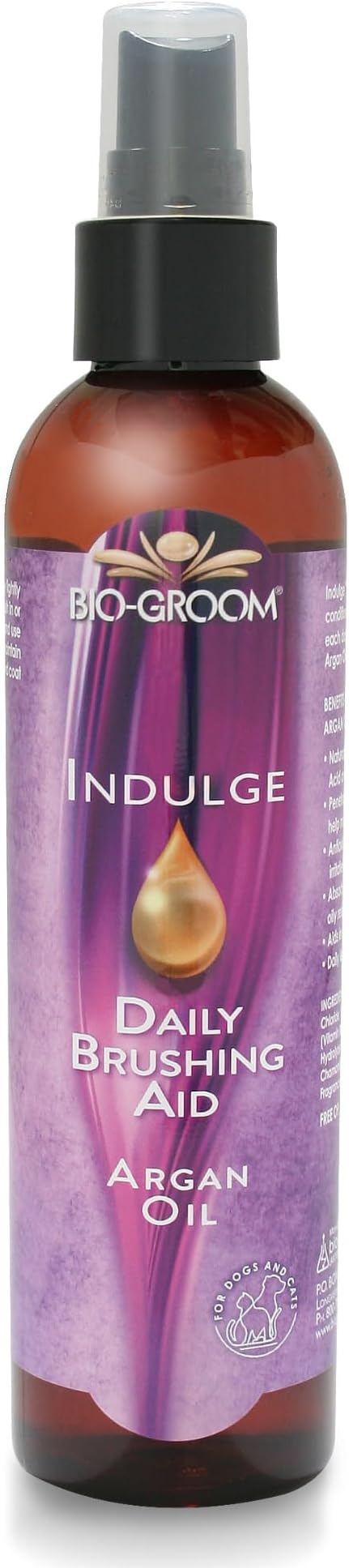 Bio-groom Indulge Argan Oil Dog Conditioner – No-Rinse, Deshedding Dog Bathing Supplies, Puppy Wash, Dog Grooming Supplies for Sensitive Skin, Cruelty-Free, Made in USA, Dog Spray – 12 fl oz 1-Pack