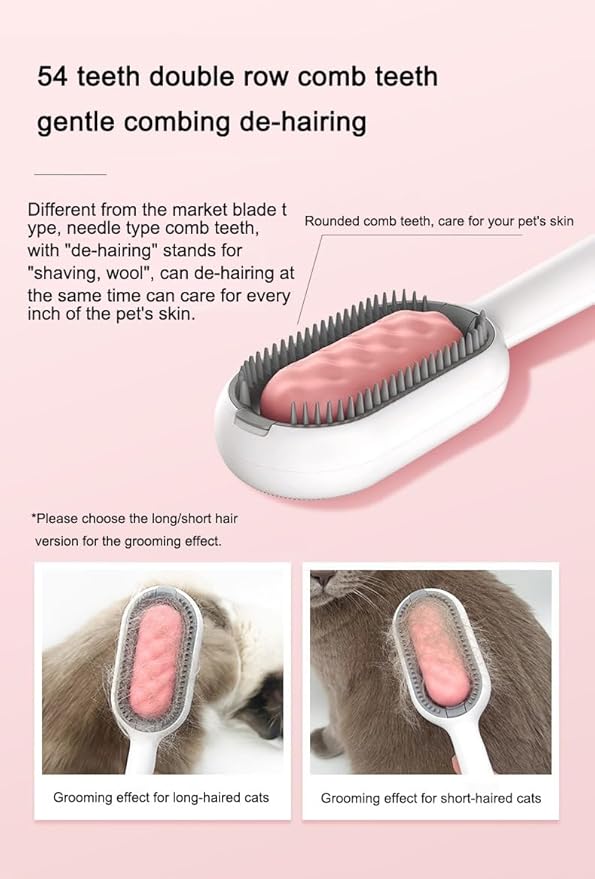 Cleaning Pet Brush or Comb, Hair Brush Remover, Floating Hair Pet Comb, Pet Hair Removal Brush, Pet Cleaning Grooming Tools
