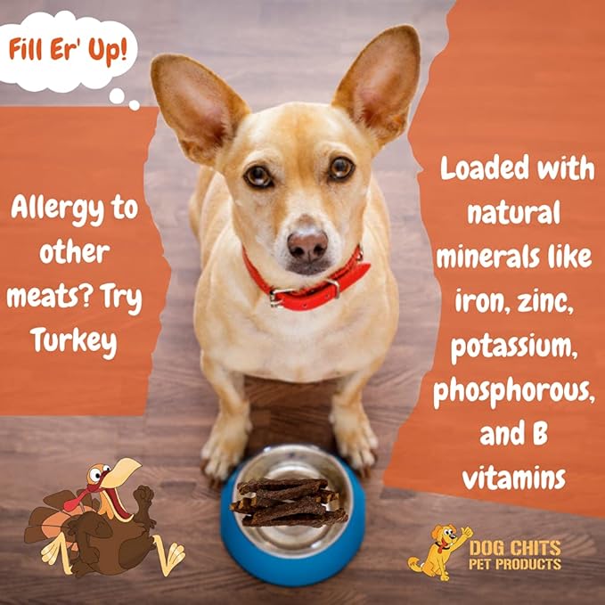 Dog Chits Turkey and Sweet Potato Soft Chew for Dogs - Dog and Puppy Chews | Made in USA | Organic Turkey | All-Natural Treats | Large & Small Dogs | Organic Sweet Potato | 4 oz.