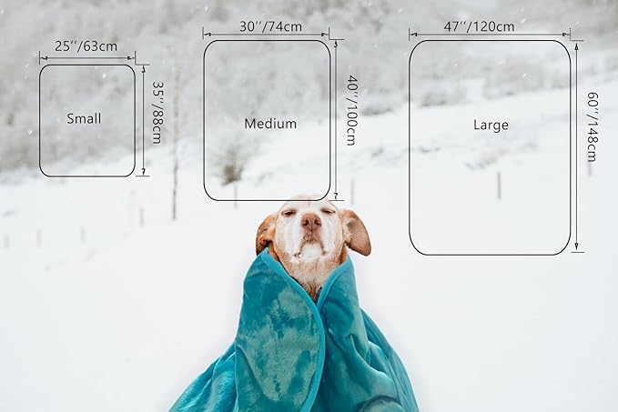 Bucephalus Waterproof Dog Blanket, Thick Reversible Soft Pet Blankets for Couch Bed Protection, Pee Proof Sherpa Fleece Blanket for Small Medium Large Dogs Puppy Cats Washable (Gray,25"×35")