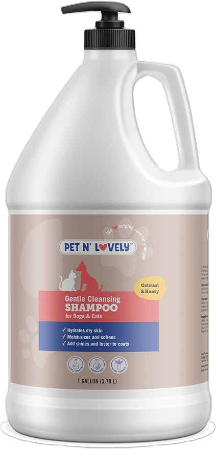 Pet N' Lovely Gentle Cleansing PET SHAMPOO | for Dogs and Cats | Gently Detangle | Fresh Long Lasting Scent | Deep Cleans and conditions | 128 Fl. Oz.
