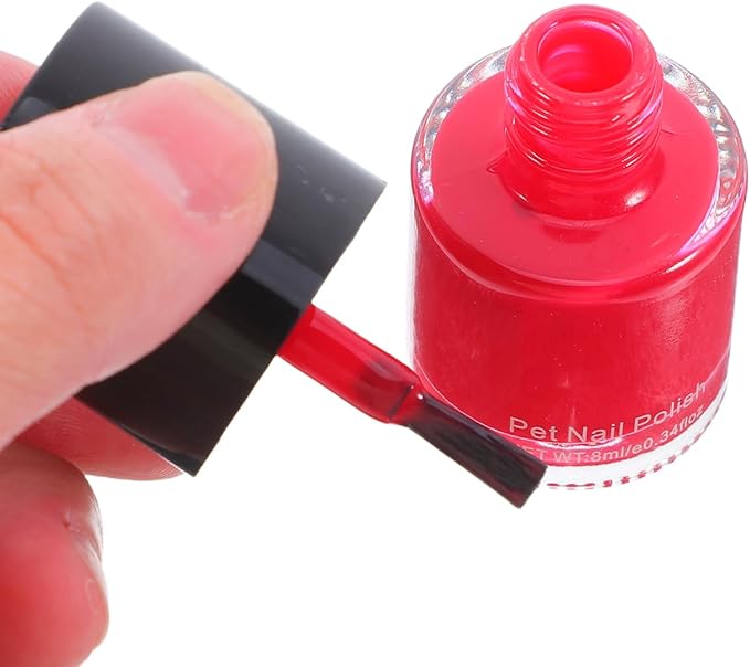 Dog Nail Polish Quick Dry Pet Nails Polish Set 6 Pcs Water-Based Healthy Paw Grooming Pet Dye Kit for All Pets