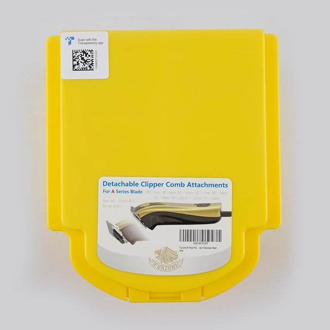 Clipper Guard Comb Set for Size 10 Blade, 9 Piece, Made of Stainless Steel, Suitable for Dog, Cat Grooming