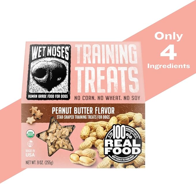Little Stars Dog Training Treats – for All Pet Sizes, Breeds – All-Natural Puppy Treat – 100% Human-Grade – Delicious Snacks to Train Dogs, Puppies – Peanut Butter, 9 Oz.