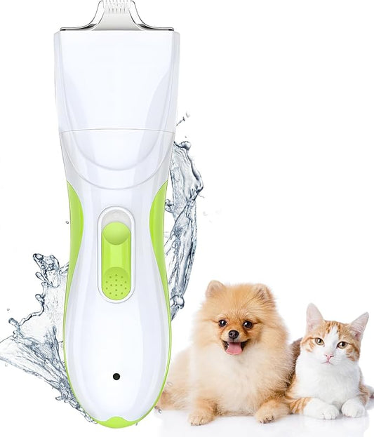 Low Noise Dog Paw Trimmer, Cordless Small Clippers for Grooming With Ceramic Blade, Waterproof Shaver for Cats, Eyes, Ears, Face, Rump
