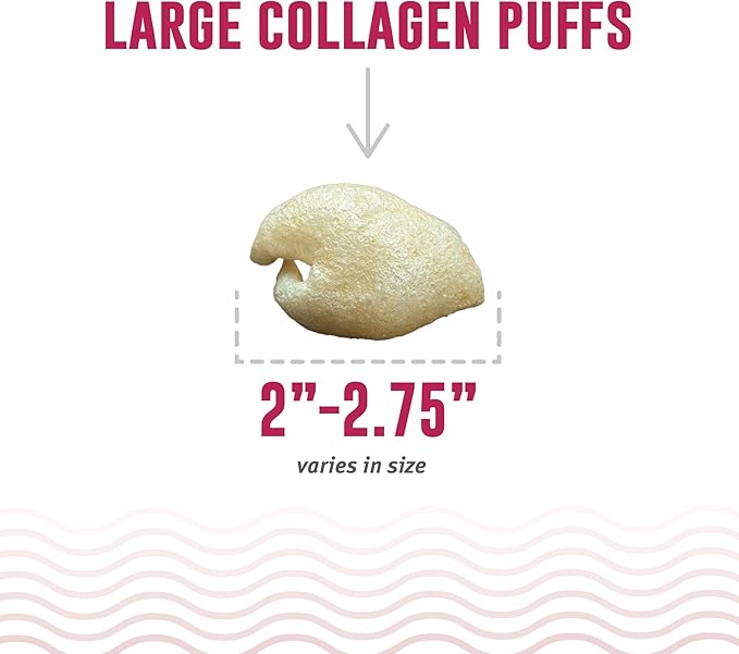 Icelandic+ Collagen Puffs: Baked Beef Collagen with Cod Skin 2.5oz - Treats for Med-Lg Dogs, Crunchy Protein Bites