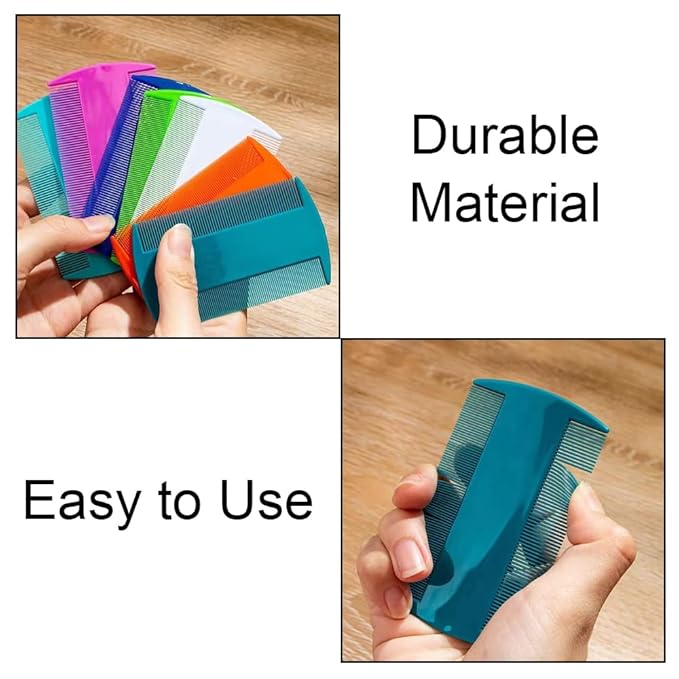 6 Pcs Dog Cat Hair Removal Massaging Combs, Dandruff & Stain Remover (Random Colour)