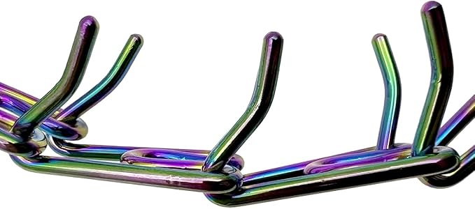 No Pull Dog Collar Adjustable Quick Release Dog Training Collar with Quick Release Buckle for Small Medium Large Dogs (Rainbow Color, L)