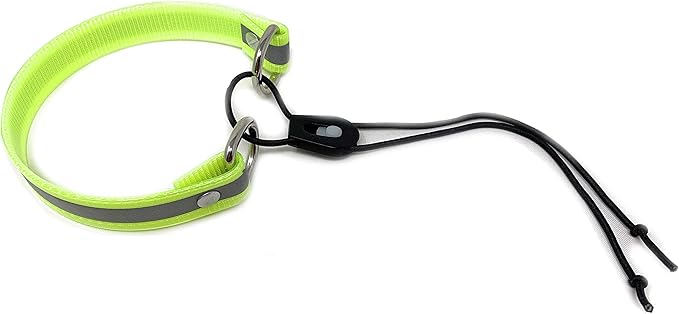 Sparky Pet Co - Surefit ECollar Replacement Strap - Bungee Dog Collar - Waterproof - Adjustable - Secure Nexus Wheel Lock - for Electronic Training & Invisible Fence Systems - 3/4" (Reflective Yellow)
