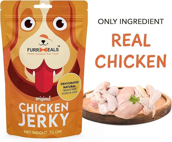 Original Chicken Jerky | High Protein Low Fat | Natural Treat for Dogs & Cats | Zero Preservative Human Grade Dog Treat | Pack of 1 x 70gm
