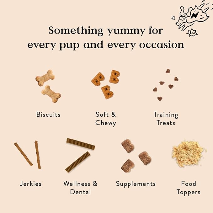 Bocce's Bakery Beef & Cheese Dog Food Toppers – All-Natural, Wheat-Free Dog Food Topper Made with Real Ingredients, Baked in The USA, 8 oz