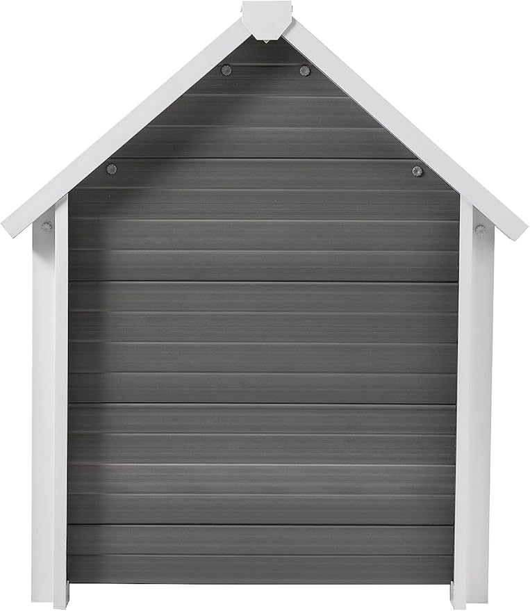 New Age Pet ECOFLEX Outdoor Large Bunk Style Dog House for Up to 80lbs Pets | 10 Year Manufacturer Warranty | Weatherproof Roof & Elevated Floor | Easy-to-Assemble & Clean