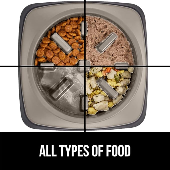 Gorilla Grip Slow Feeder Dog and Cat Bowls, Interactive Puzzle Toy for Dogs and Cats Food Training, Keeps Pets Busy and Prevents Puppy Overeating, Large, Small Breeds, 100% BPA Free, 4 Cup Beige