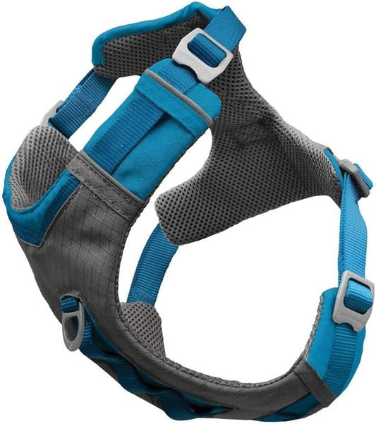Kurgo Journey Air Dog Harness, Vest Harnesses for Dogs, Pet Hiking Harness for Running & Walking, Reflective, Padded, Includes Control Handle, No Pull Front Clip (Blue, X-Large)