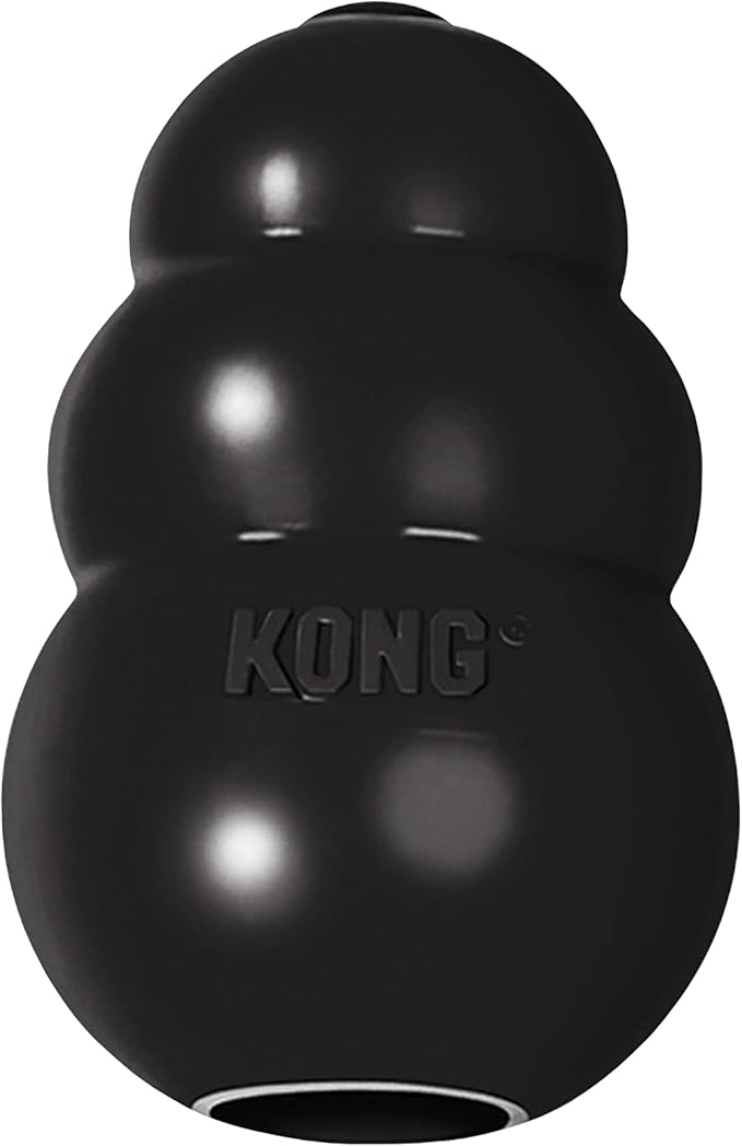 KONG Extreme Dog Toy - Fetch & Chew Toy - Treat-Filling Capabilities & Erratic Bounce for Extended Play Time Most Durable Natural Rubber Material - for Power Chewers - for Medium Dogs