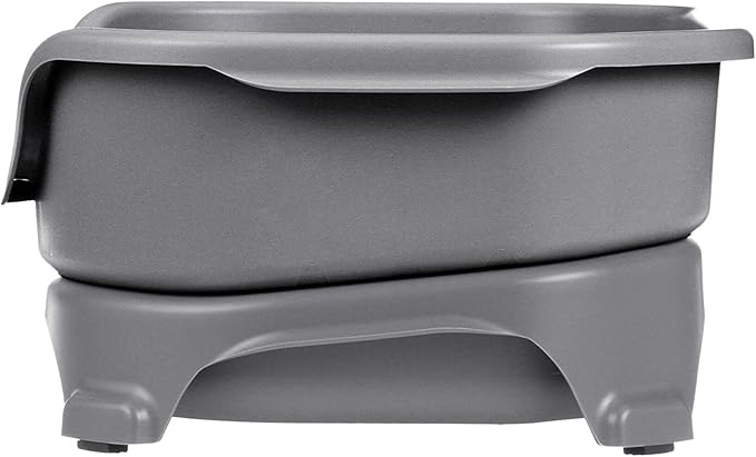 Neater Feeder Express Mess Proof Dog Bowls Elevated for Small Breeds Under 15 Lb, Made in USA, No Spill Raised Dog Food Bowl Stand, Stainless Steel Food and Water Bowl Set, Feeding Station, Grey